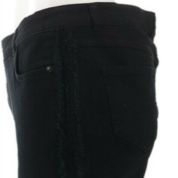 NWT PEACE LOVE WORLD REVERSE TUXEDO STRIPE VINTAGE‎ BLACK JEANS 6 - Picture 5 of 14